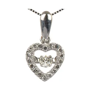 10KT White Gold & Diamonds Stunning Neckwear Pendant - 1/5 ctw