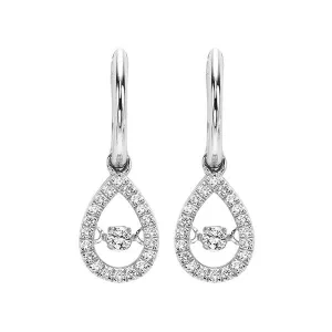 14KT White Gold & Diamonds Stunning Fashion Earrings - 1/5 ctw