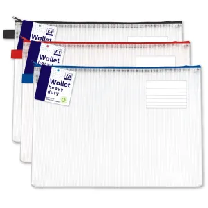 A4 Heavy Duty Wallet - Assorted Durable Document Holder Organizing Protecting Important Papers