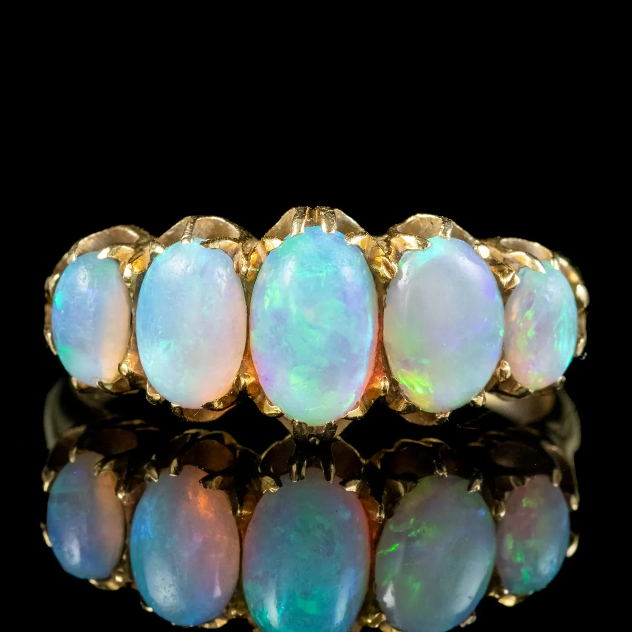 Antique Victorian Opal Ring 18ct Gold 2.5ct Of Opal