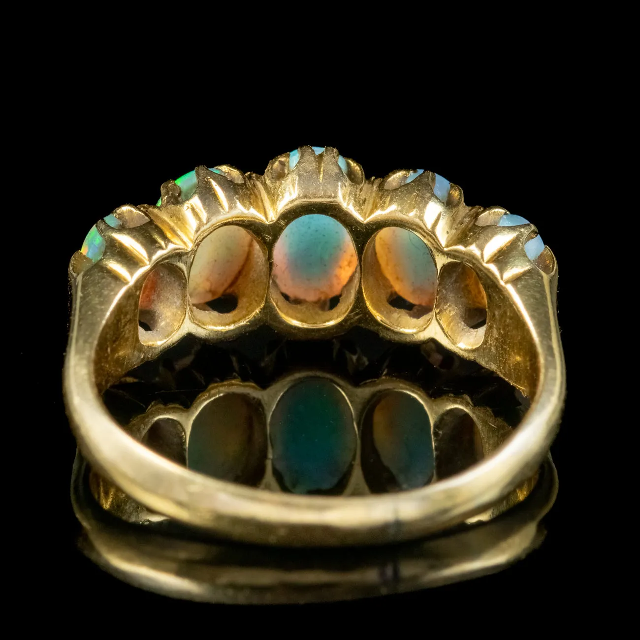 Antique Victorian Opal Ring 18ct Gold 2.5ct Of Opal