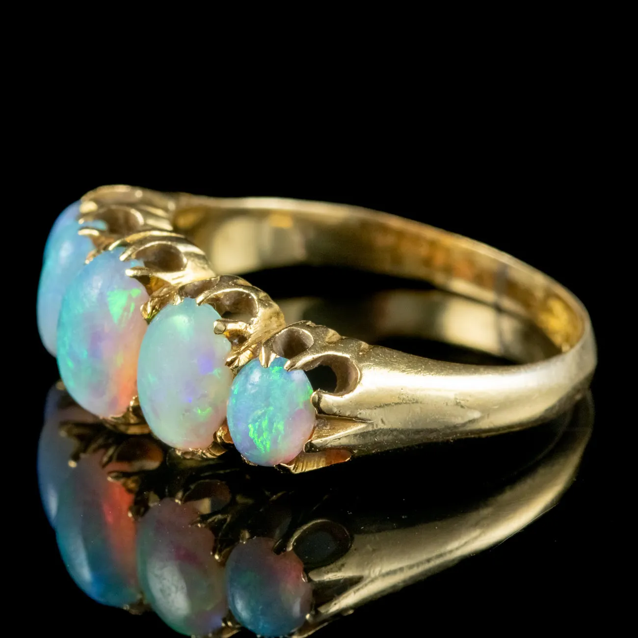 Antique Victorian Opal Ring 18ct Gold 2.5ct Of Opal