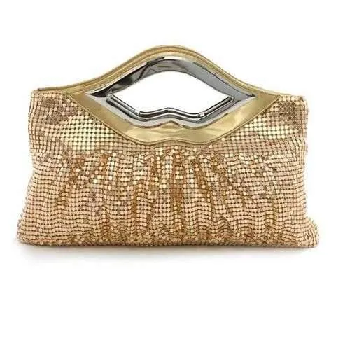 Big Lips Banquet Clutch In 4 Shiny And Matt Colors