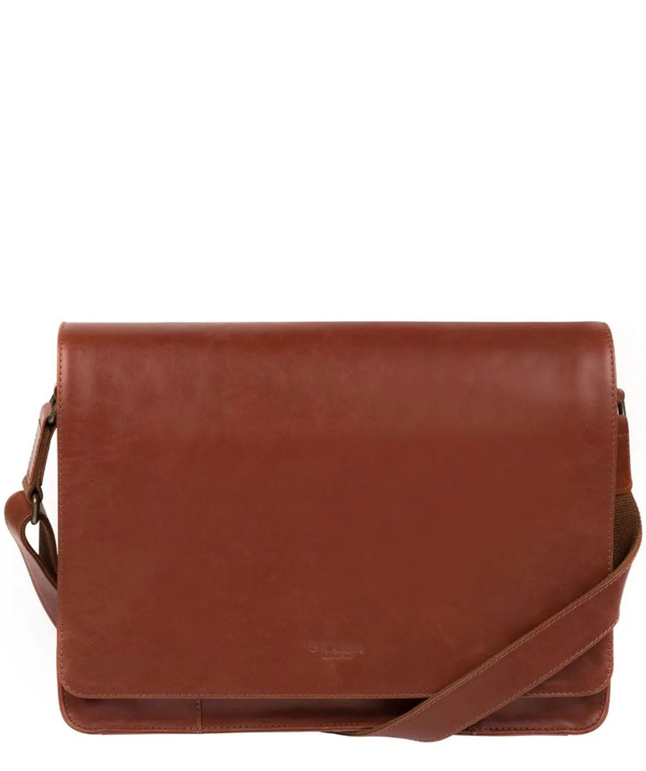 'Bolt' Conker Brown Leather Messenger Bag