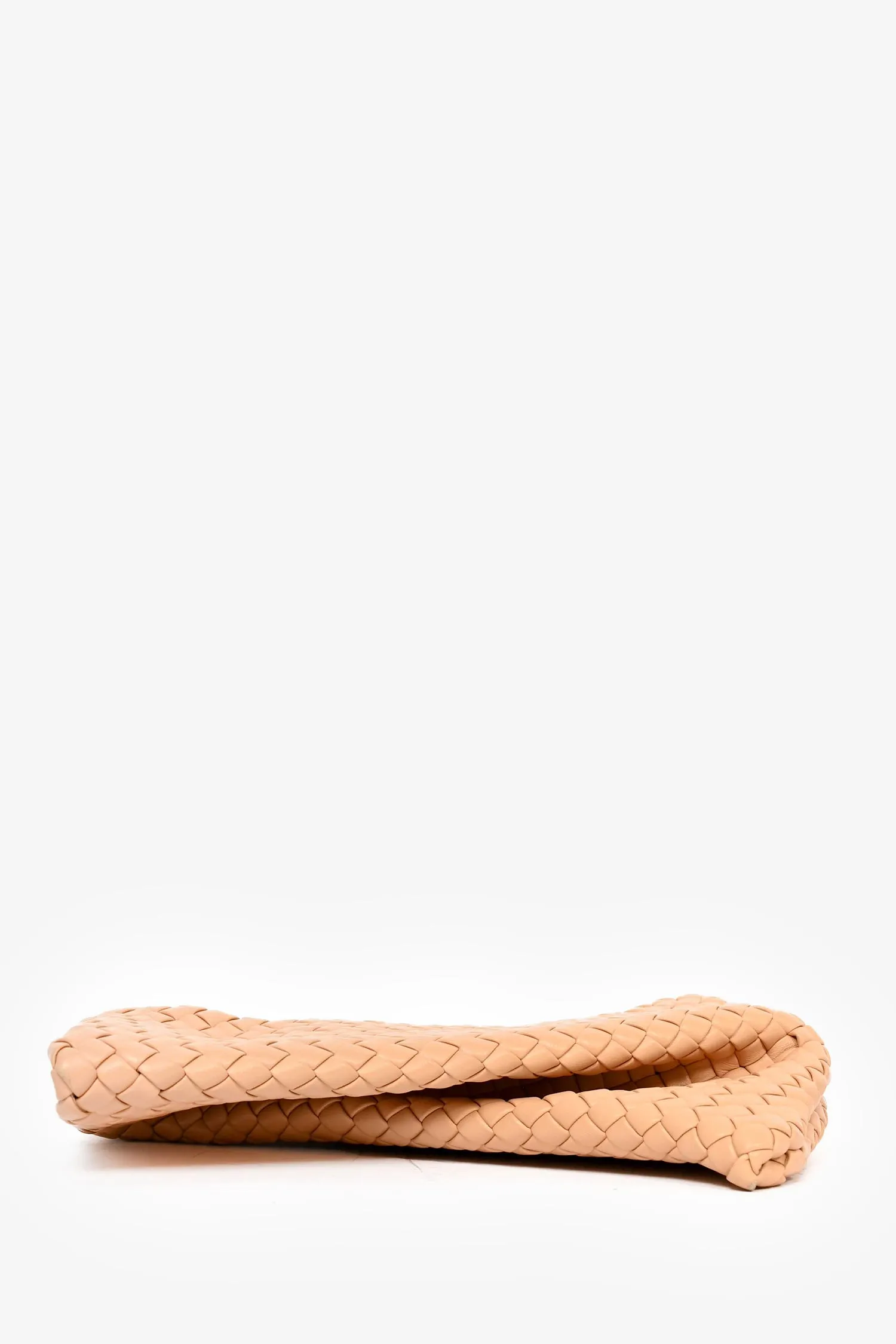 Bottega Veneta Beige Intrecciato Crisscross Clutch