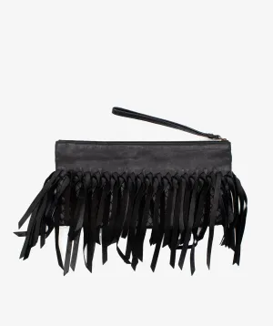 Bottega Veneta Black Frill Clutch RJL1212