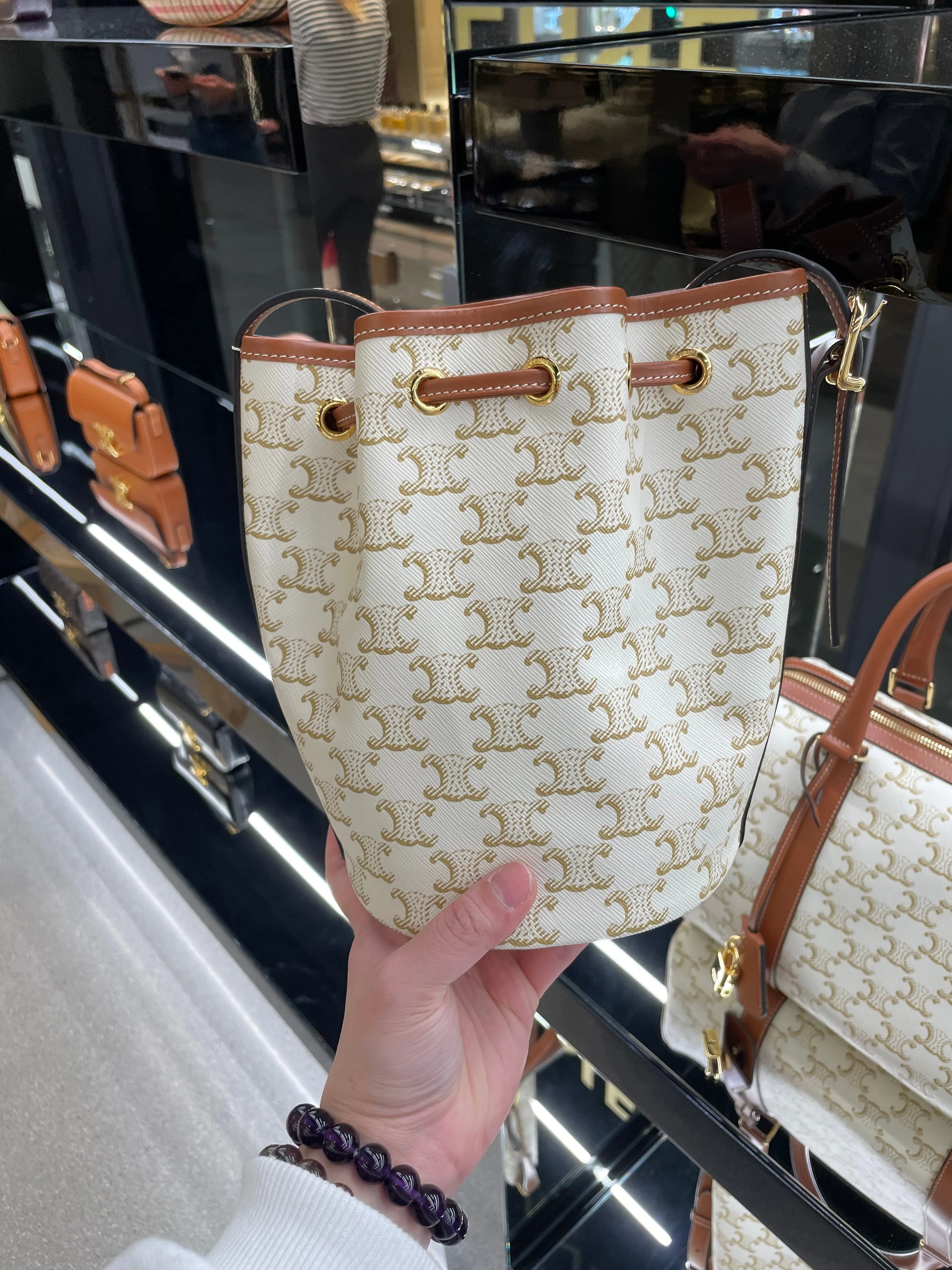 Celine triomphe bucket bag small