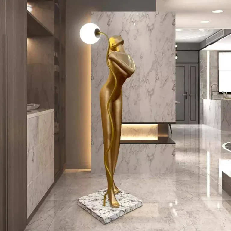 Charming Human Art Sculpture Floor Lamp