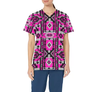 Chiefs Mountain Stunning Sunset Scrub Top