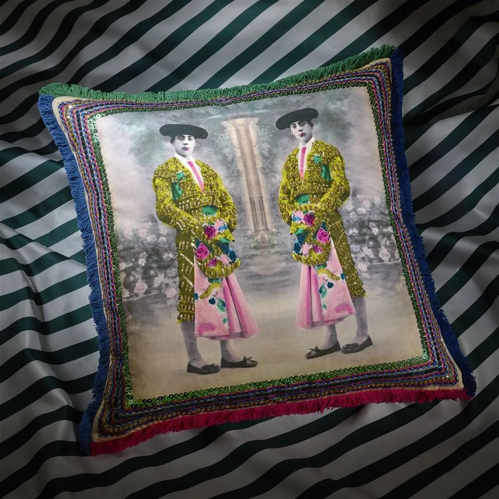 Christian Lacroix Torero Twins Mosaique Throw Pillow