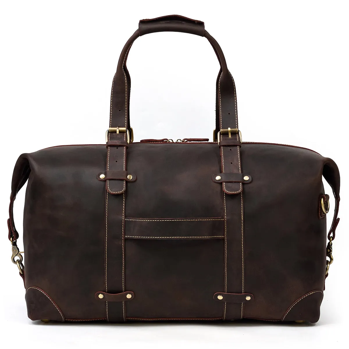 Crazy Horse Travel Weekender Leather Duffel Bag