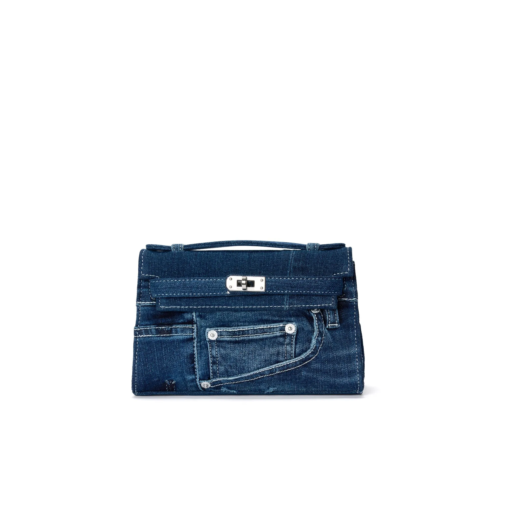 Dark Blue Top Handle Bag