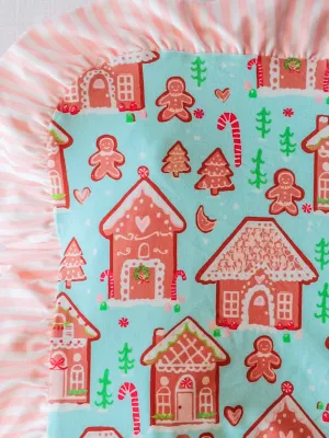 Dreamer Ruffled Blanket - Gingerbread Town