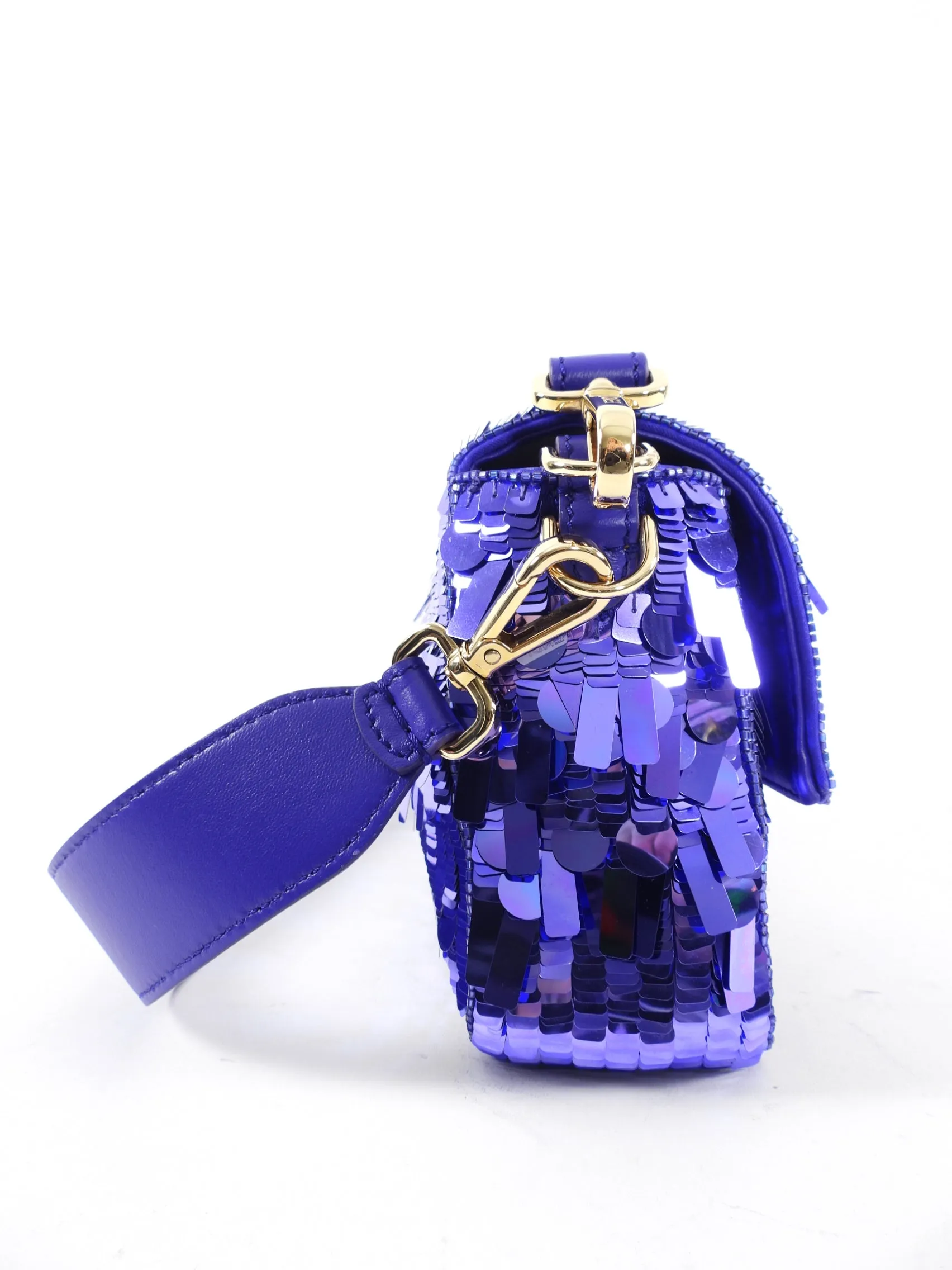 Fendi Purple Sequin Baguette 25th Anniversary