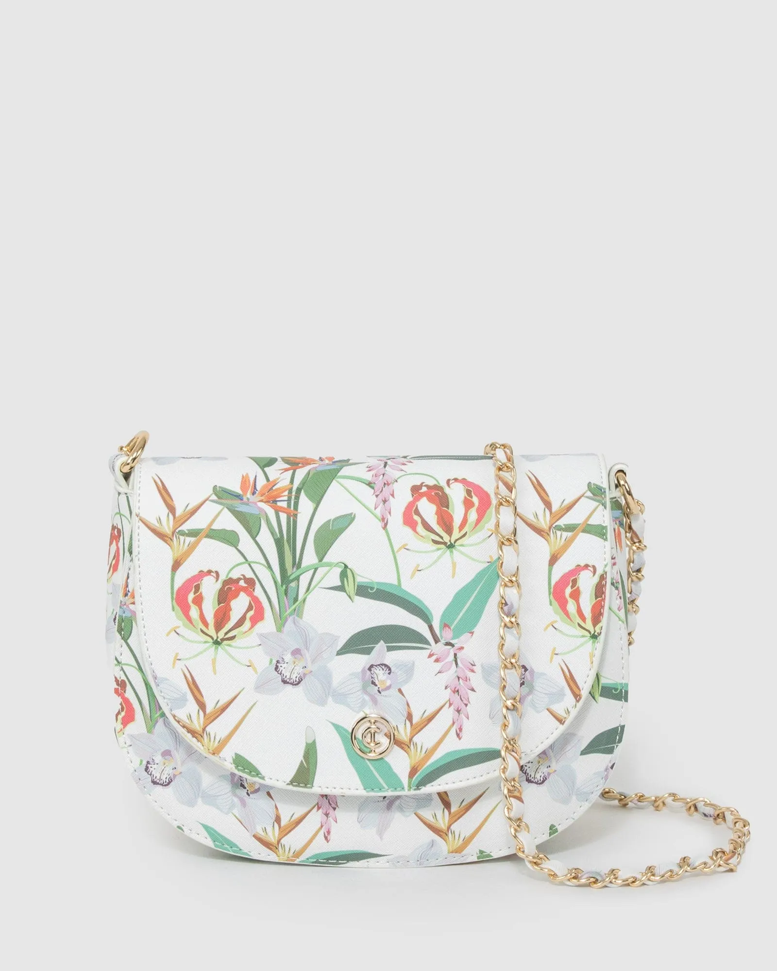 Floral Print Sadie Saddle Bag