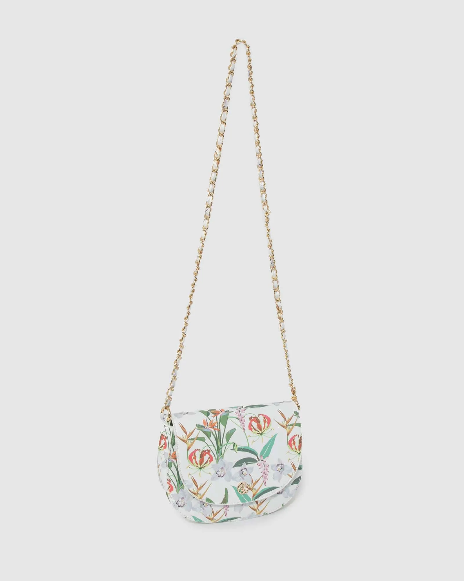 Floral Print Sadie Saddle Bag