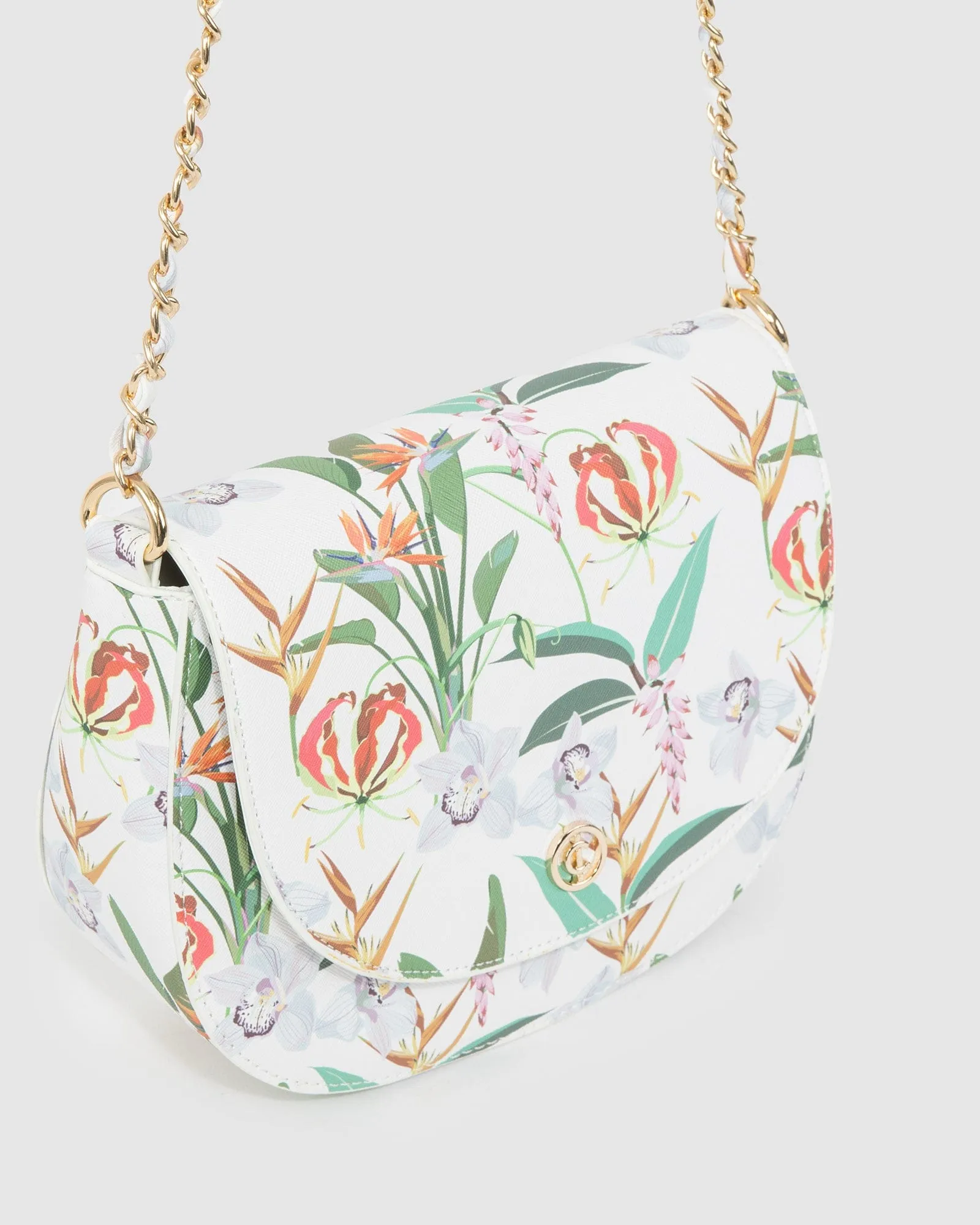 Floral Print Sadie Saddle Bag