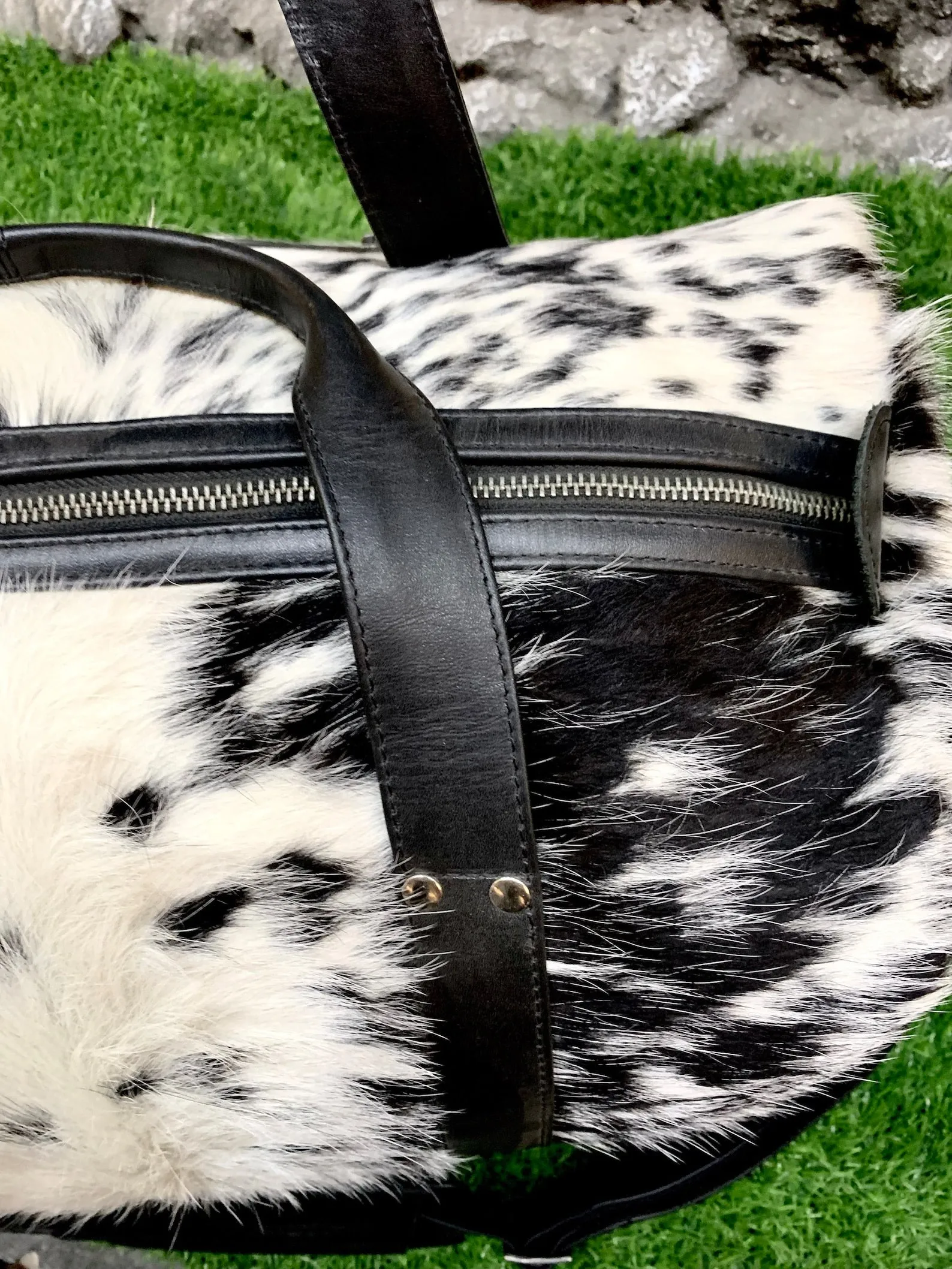 Genuine Cowhide Holdall Bag