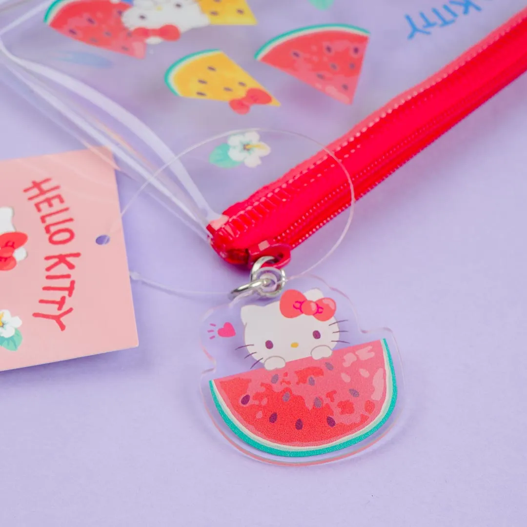 Hello Kitty & Watermelon Flat Clear Pen Case