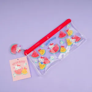 Hello Kitty & Watermelon Flat Clear Pen Case