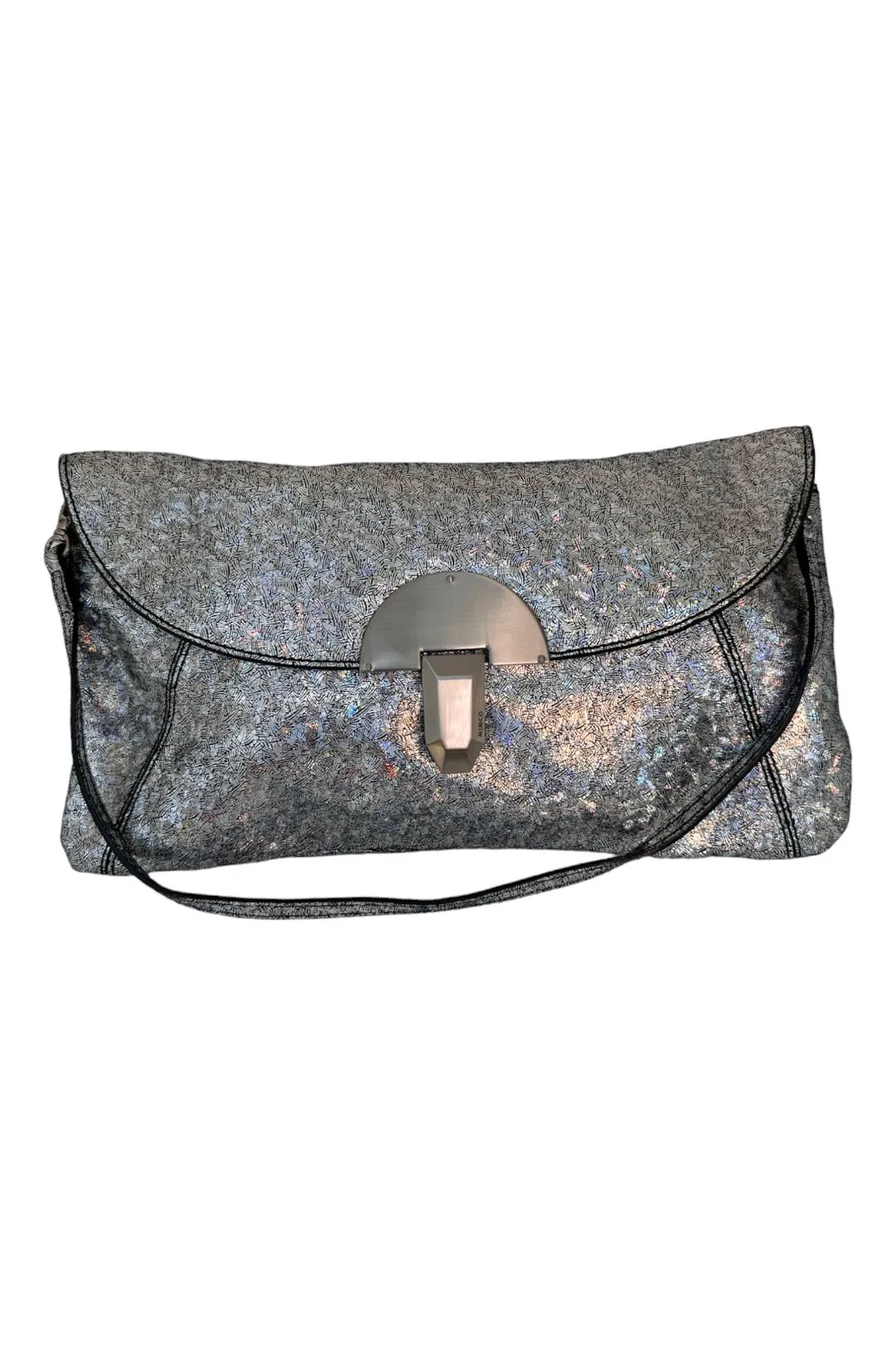 Holographic Clutch Bag with Strap