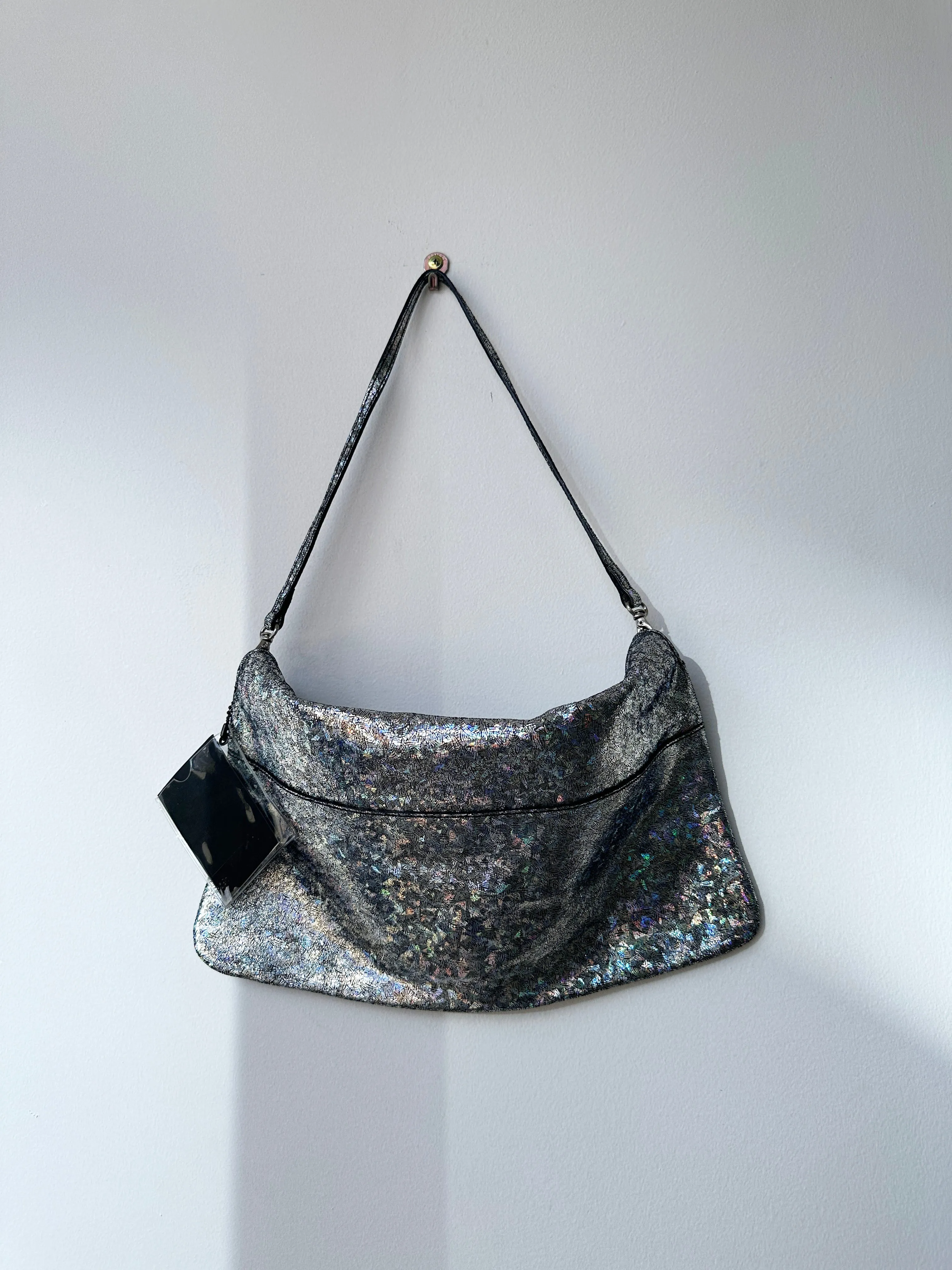 Holographic Clutch Bag with Strap