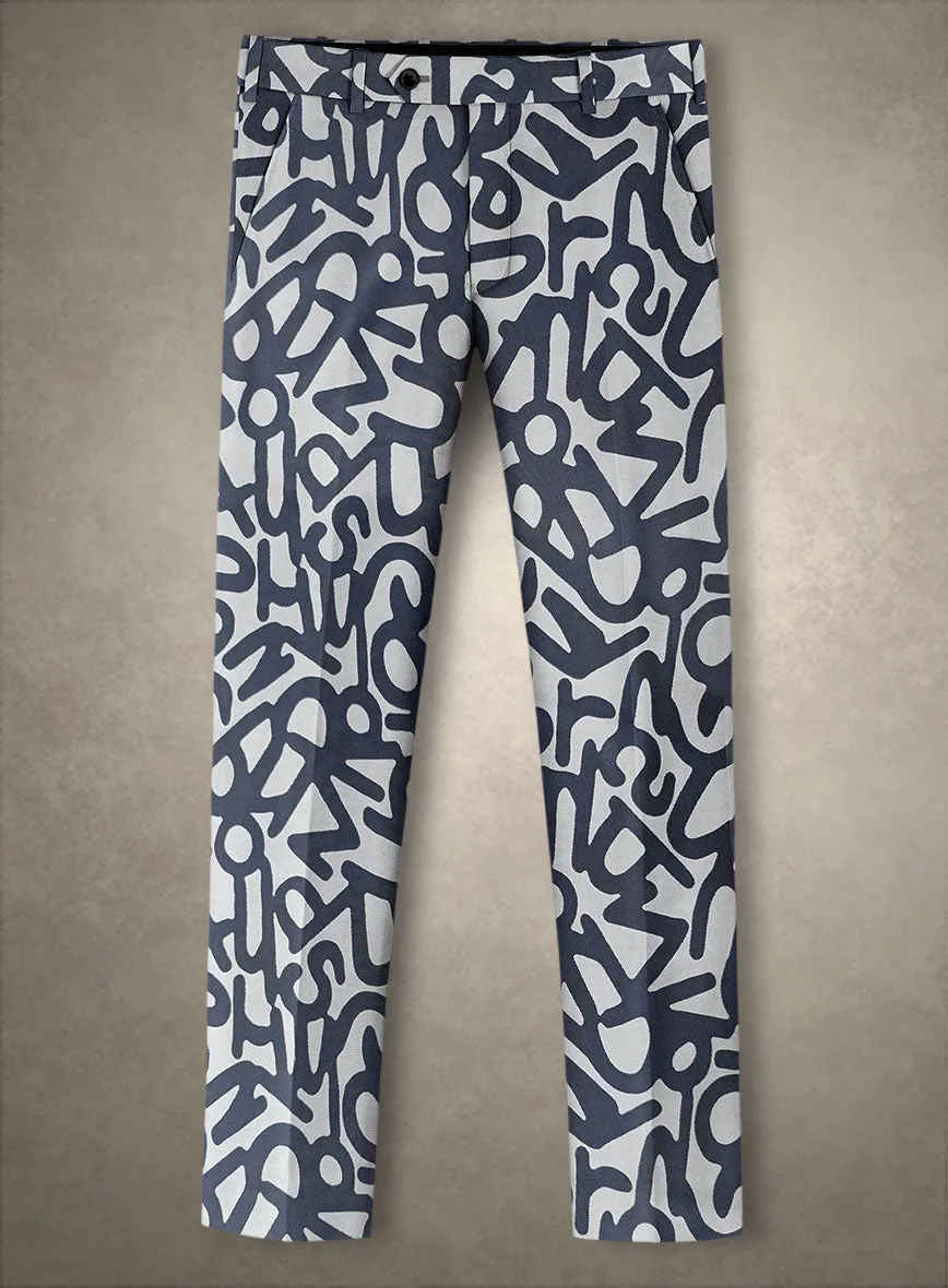 Italian Silk Alfabeto Pants