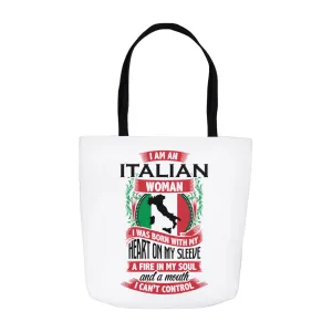 Italian Woman Tote Bag - White