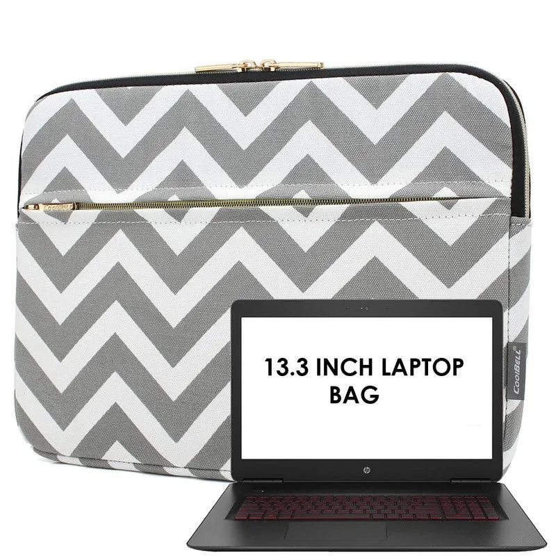 Laptop Sleeve - Water Resistant Nylon, Spacious Design | 13.3 inch | Grey