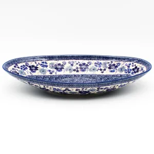 Lg Modern Oval Server in Stunning Blue