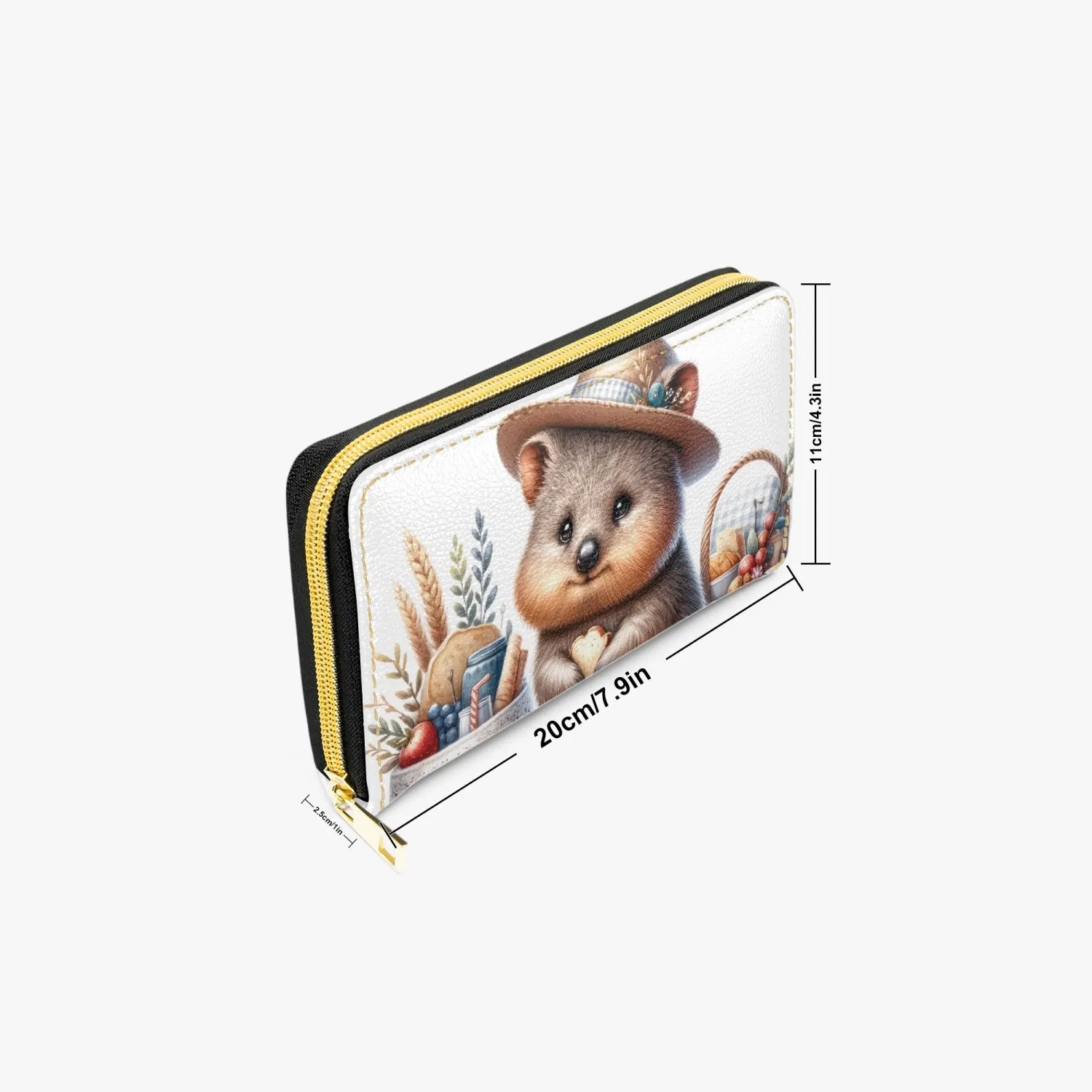 Long Type Zipper Purse, Quokka, awd-1332