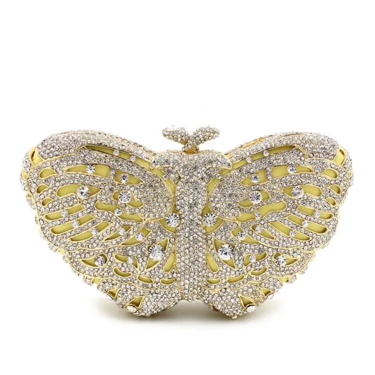 Luxury Crystal Bufferfly Clutch Handbag