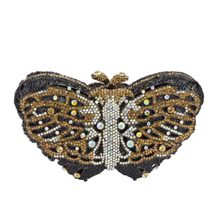 Luxury Crystal Bufferfly Clutch Handbag