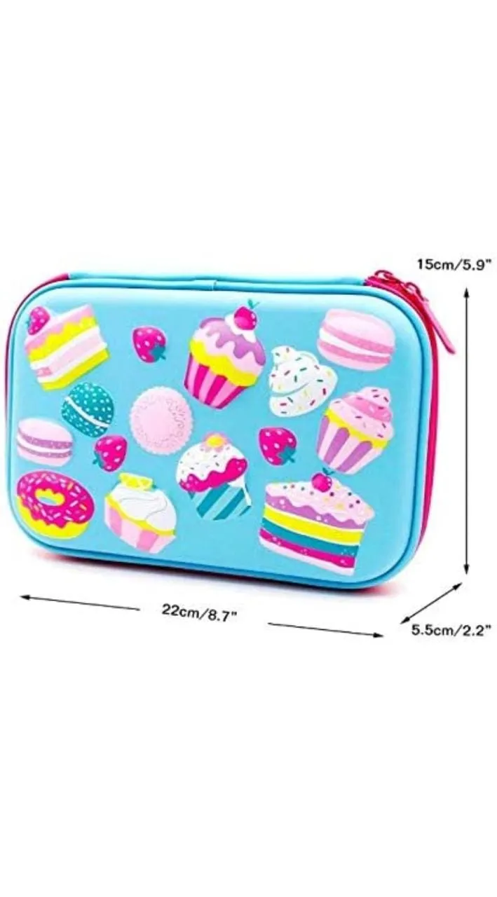 Multipurpose 3D Ice Cream Print Stationery Hard case Pouch  (Set of 1, Multicolor)