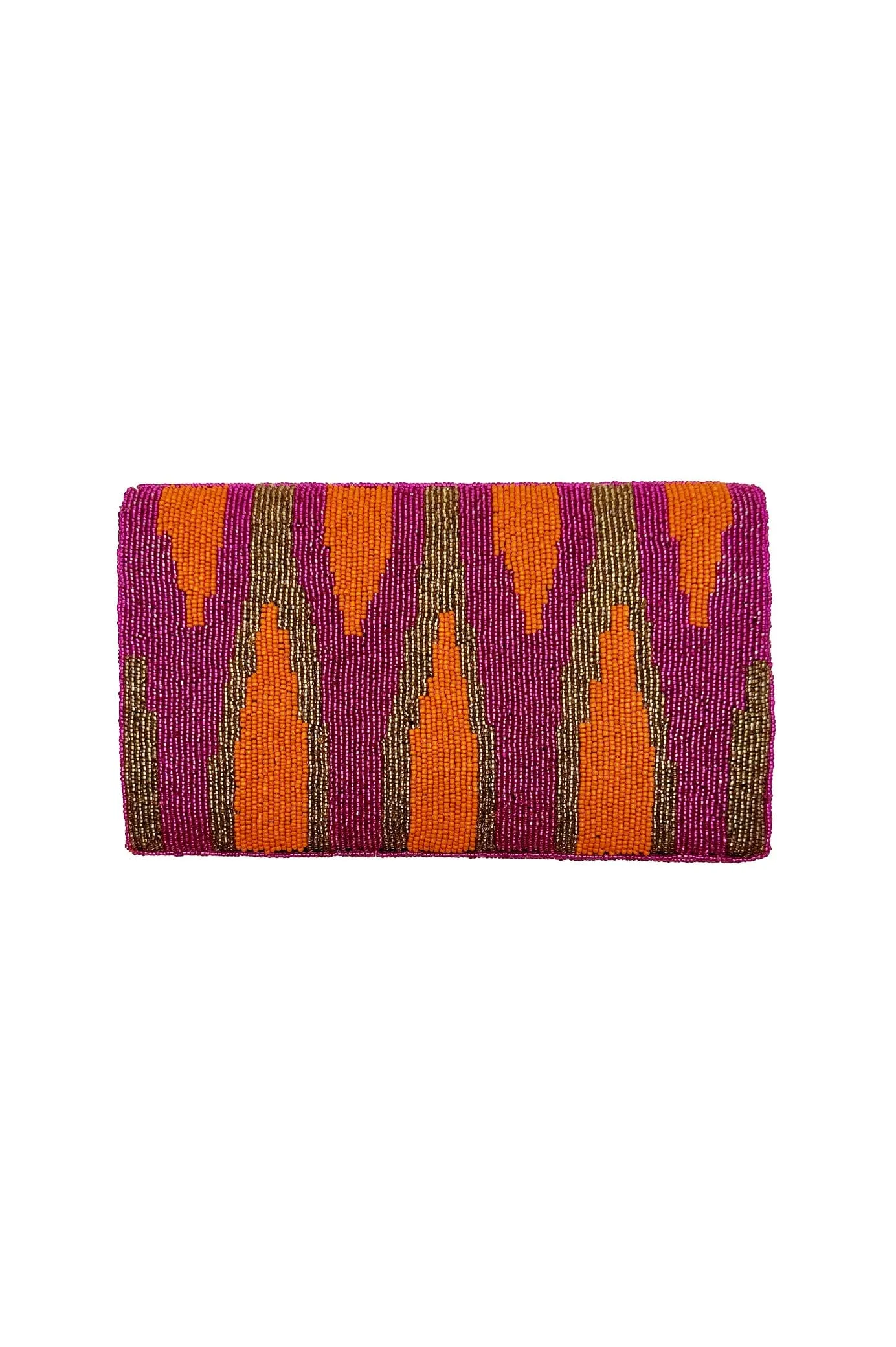 Namira Sequinned Clutch Bag Orange/Pink