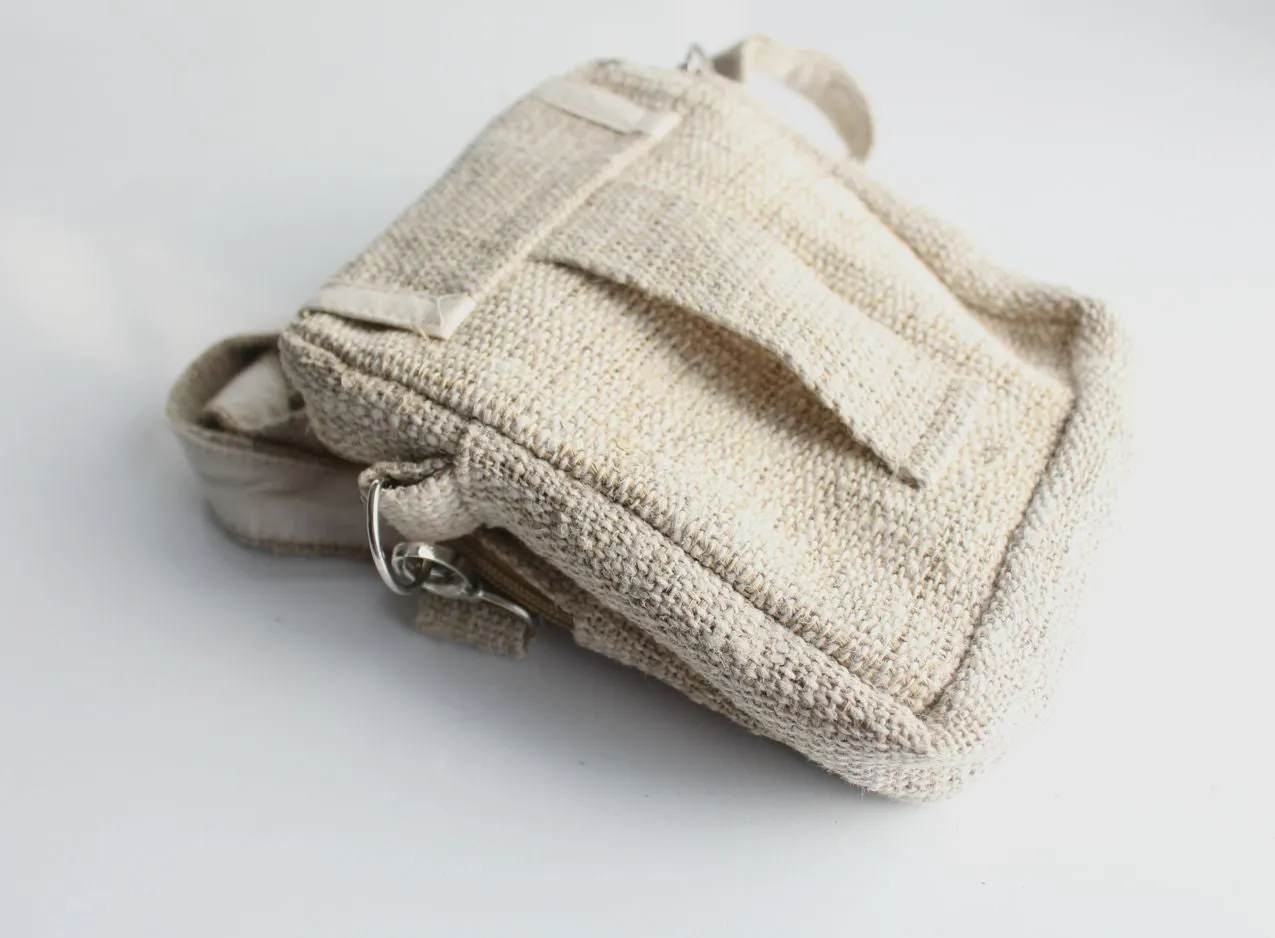 Natural Hemp Cross Body Carry Bag