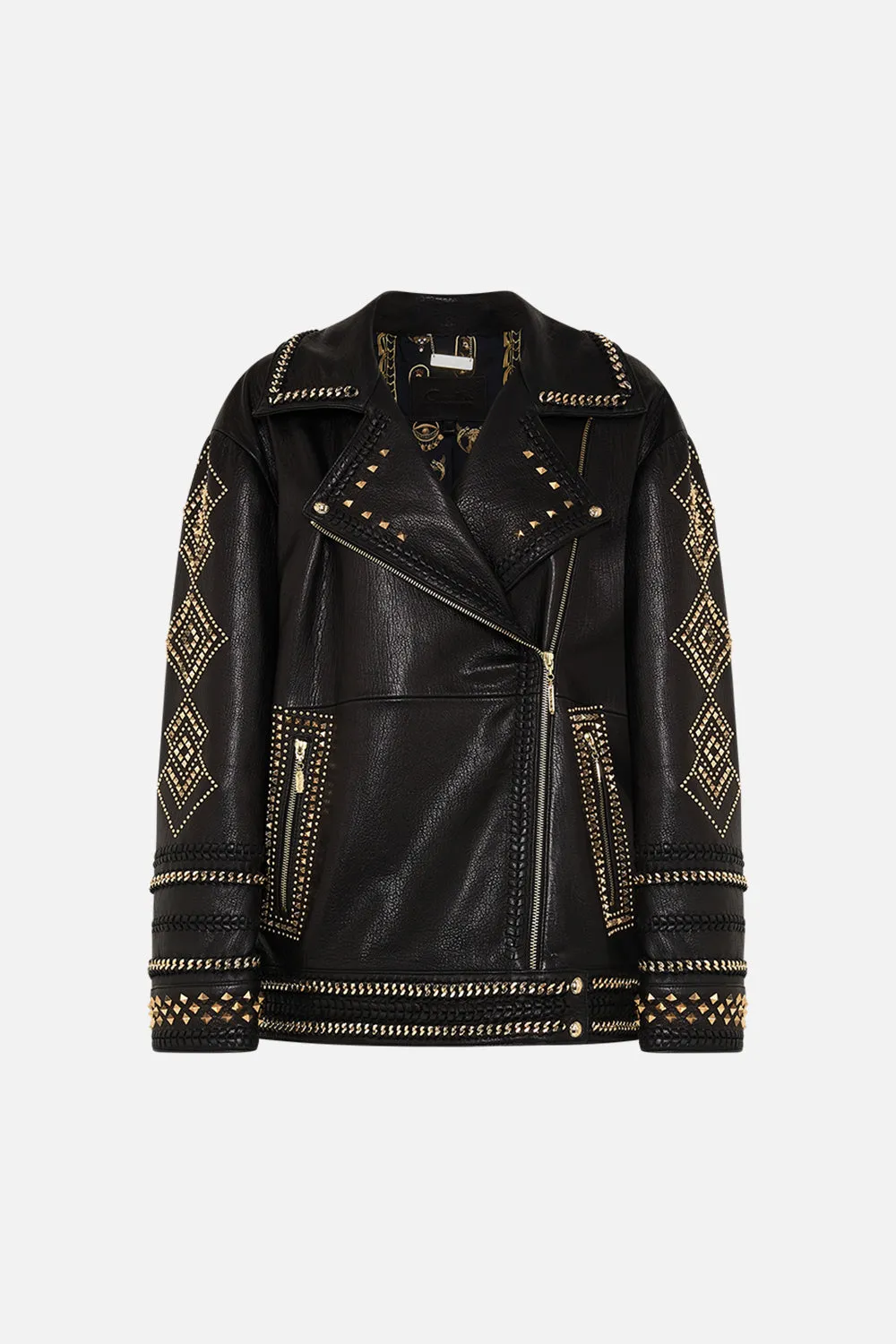 OVERSIZED LEATHER BIKER JACKET THEY CALLED HER NEFERTARI