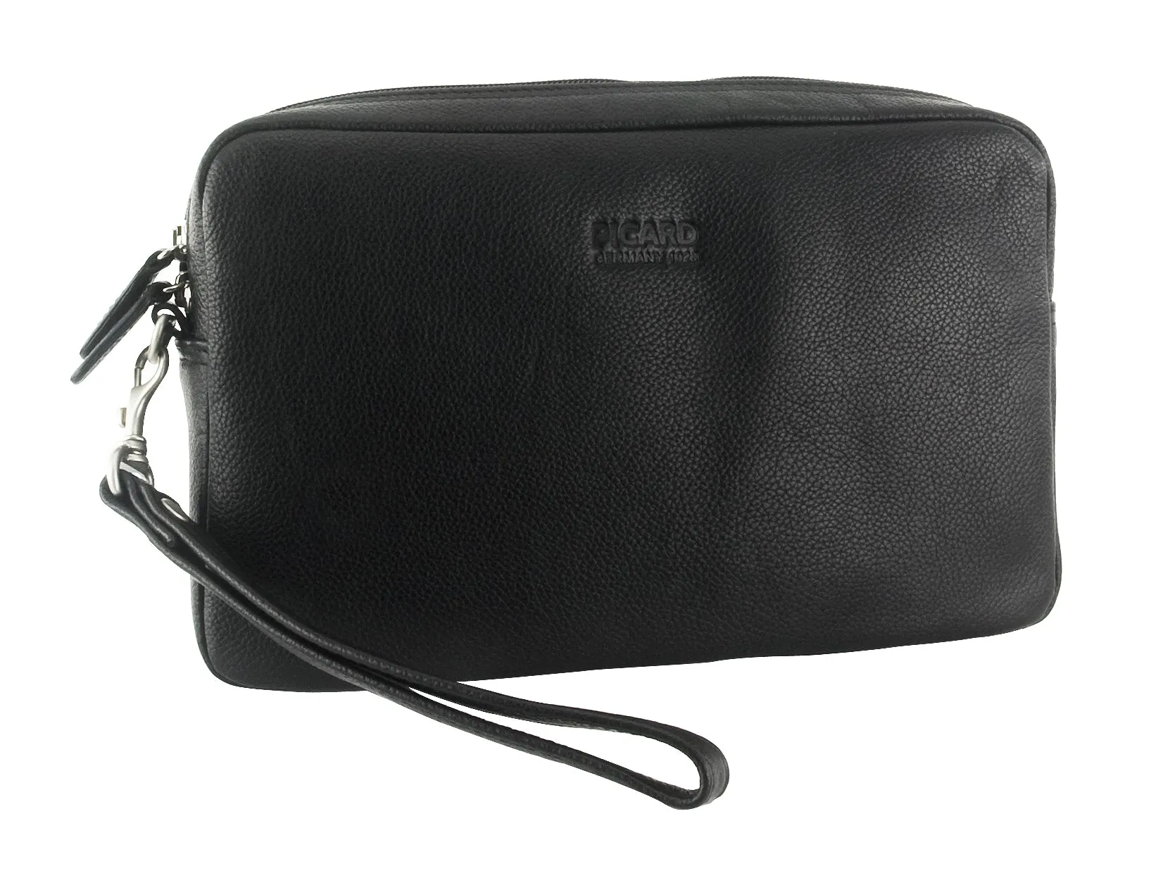 Picard Jet 2028 Men's Zipper Leather Clutch Bag (Black)