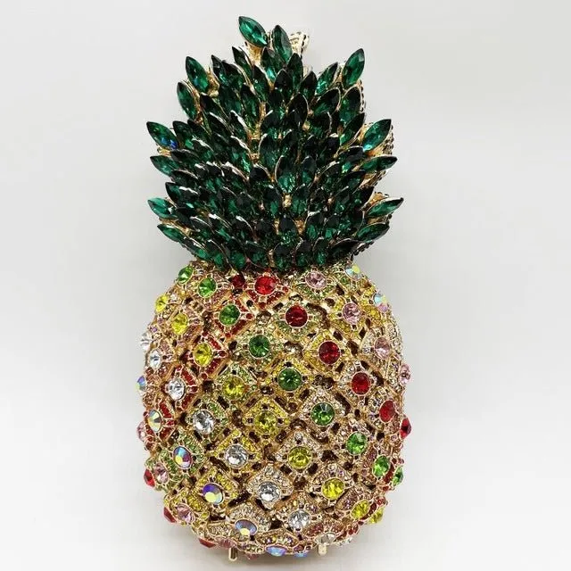 Pineapple Rhinestone Purse Diamond Clutch Bag For Women