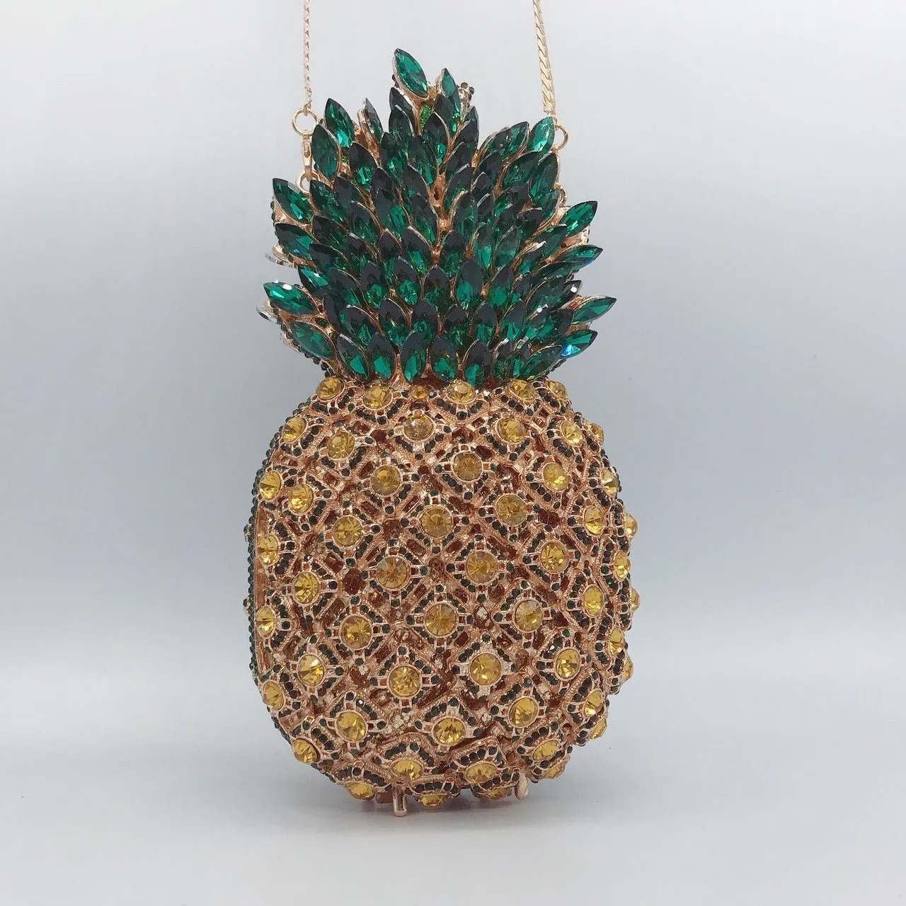 Pineapple Rhinestone Purse Diamond Clutch Bag For Women