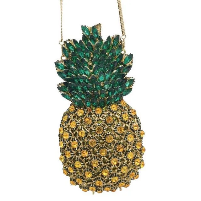 Pineapple Rhinestone Purse Diamond Clutch Bag For Women