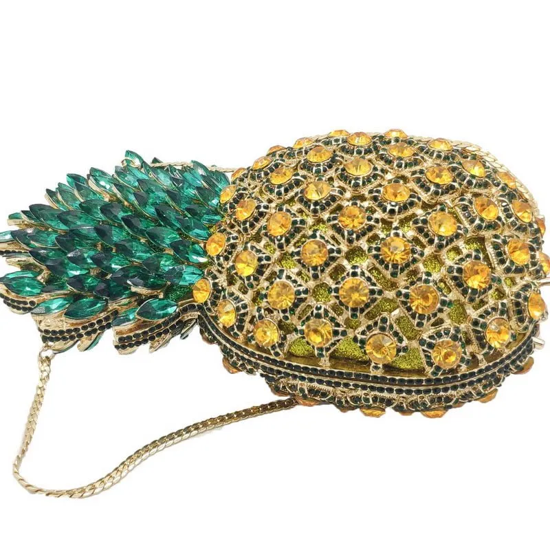 Pineapple Rhinestone Purse Diamond Clutch Bag For Women