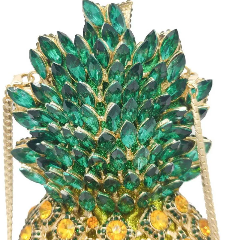 Pineapple Rhinestone Purse Diamond Clutch Bag For Women