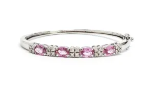 PINK SAPPHIRE & DIAMOND BANGLE