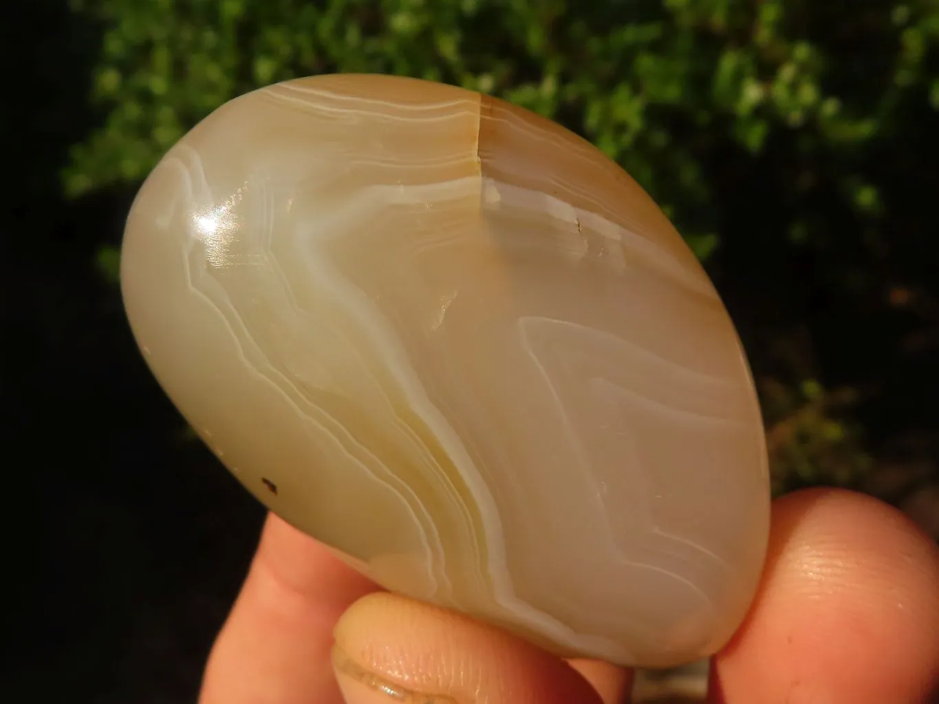 Polished Stunning Banded Agate Palm Stones  x 12 From Madagascar