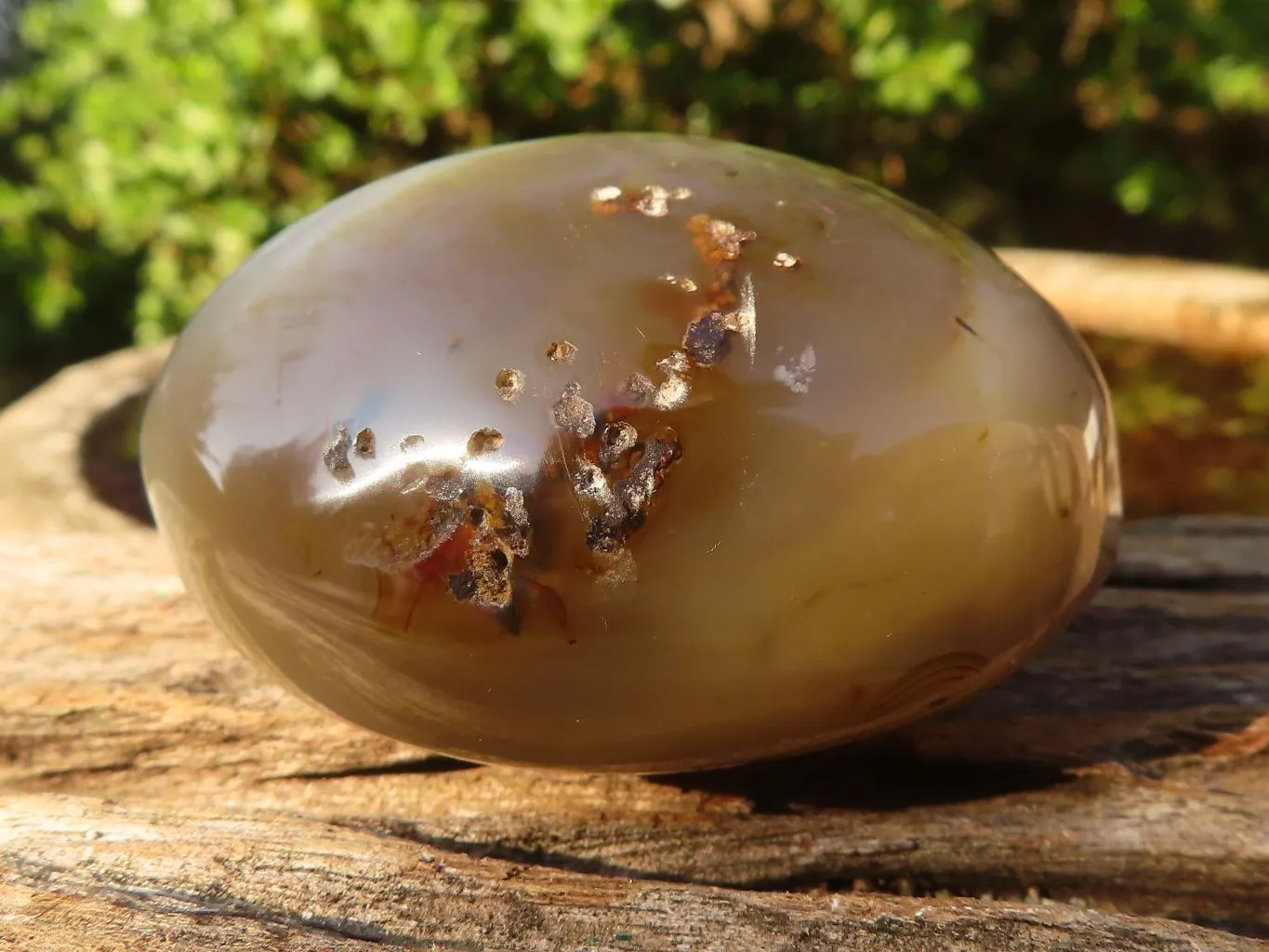 Polished Stunning Banded Agate Palm Stones  x 12 From Madagascar