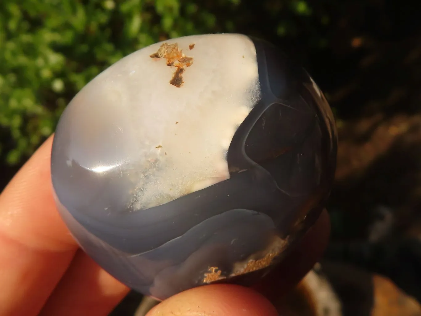 Polished Stunning Banded Agate Palm Stones  x 12 From Madagascar