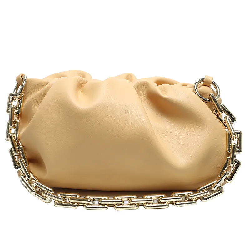 Portable Cloud Clip Mouth Bag Dumpling Bag Underarm Bag