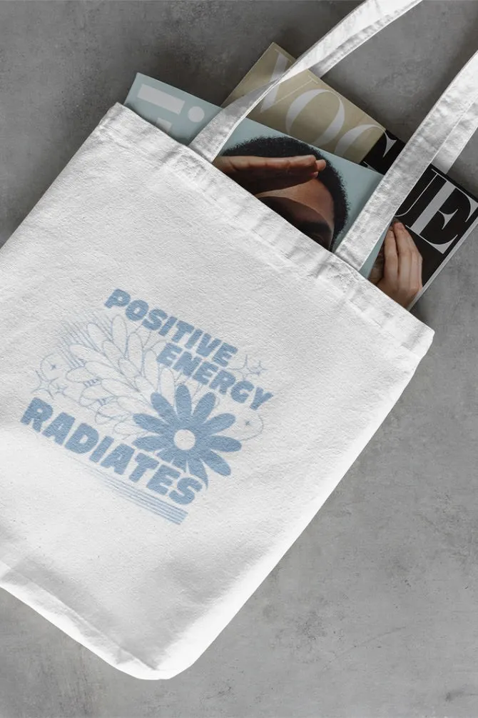 Positive Energy Radiates Zipper Tote Bag