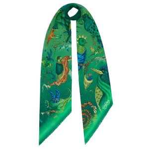 Quetzal Silk Skinny Scarf